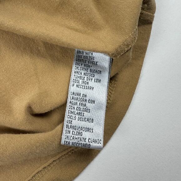 Women's Y2K Tan Wrap Style Fitted Cap Sleeve Silhouette Top | New York & Company - Picture 5 of 7